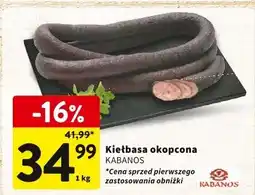 Intermarche Kiełbasa okopconą Kabanos oferta