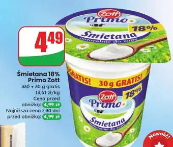 Dino Śmietana Primo Zott 18% oferta