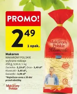Intermarche Makaron MAKARONY POLSKIE różne rodzaje oferta