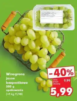 Kaufland Winogrona jasne bezpestkowe 1 opak. Kaufland oferta