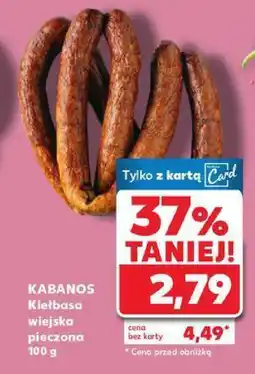 Kaufland Kiełbasa wiejska pieczona Kabanos oferta