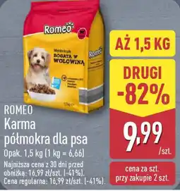 ALDI Karma półmokra dla psa oferta