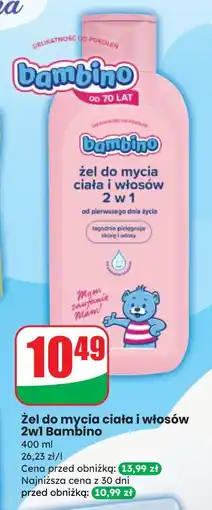 Dino Żel do mycia ciała i włosów 2 w 1 Bambino oferta