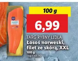 Lidl Łosoś norweski filet ze skórą XXL Targ Rybny Lidla oferta
