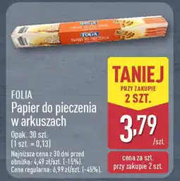 ALDI Papier do pieczenia w arkuszach oferta