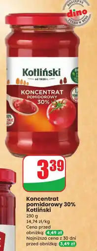 Dino Koncentrat pomidorowy Kotliński 30% Kotlin oferta