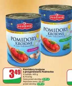Dino Pomidory krojone z czosnkiem Podravka oferta