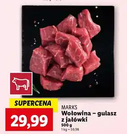 Lidl Wołowina gulasz z jałówki Marks oferta