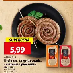 Lidl Kiełbasa do grillowania, smażenia i pieczenia GRILL&FUN oferta