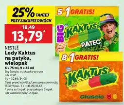 Lidl Lody Kaktus na patyku wielopak NESTLE oferta