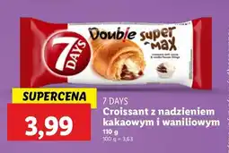 Lidl Croissant z nadzieniem kakaowym i waniliowym 7 Days oferta
