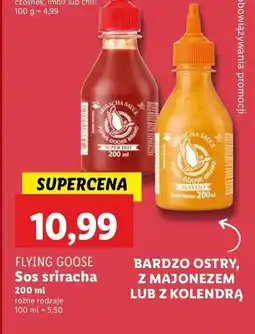 Lidl Sos Flying Goose sriracha oferta