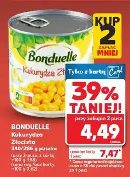 Kaufland BONDUELLE Kukurydza Złocista 340/285 g puszka oferta