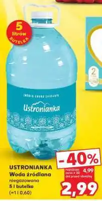 Kaufland USTRONIANKA Woda źródlana niegazowana 5 l butelka oferta