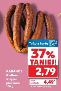Kaufland KABANOS Kiełbasa wiejska pieczona 100 g oferta