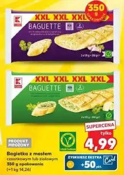 Kaufland Bagietka z masłem czosnkowym lub ziołowym oferta