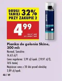 Biedronka Pianka do golenia Skino, 300 ml oferta