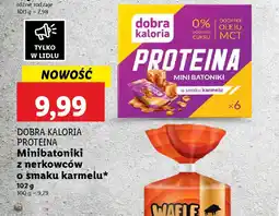 Lidl Dobra Kaloria Proteina Minibatoniki z nerkowców o smaku karmelu oferta