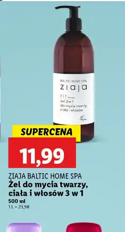 Lidl Zel do mycia twarzy, ciała i włosów 3 w 1 Ziaja Baltic Home Spa oferta
