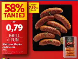 Lidl Kiełbasa śląska codzienna Grill And Fun oferta