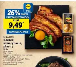 Lidl Boczek plastry w marynacie miodowo musztardowej Grill And Fun oferta