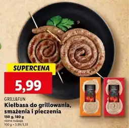 Lidl Kiełbaski grillowe wieprzowe Grill And Fun oferta
