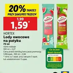 Lidl Lody jabłko-wiśnia Hortex oferta