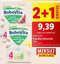 Lidl Kaszka mleczno-ryżowa malina Bobovita oferta
