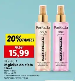 Lidl Mgiełka rozświetlająca pink passion Perfecta Pheromones Active oferta
