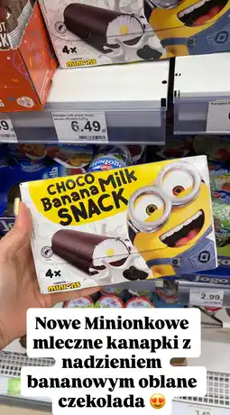 Dino Batonik Choco Banana Milk Snack Minionki Minions oferta