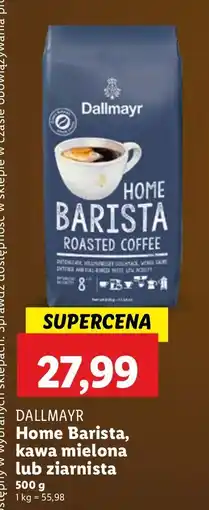 Lidl Kawa ziarnista Home Barista Dallmayr oferta