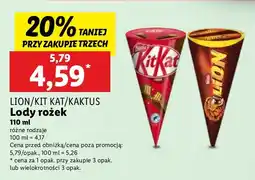 Lidl Lody rożek KitKat LION/KIT KAT/KAKTUS oferta