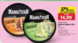 Lidl Lody w kubku XXL czekolada, karmel i orzeszki ziemne MANHATTAN oferta