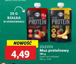 Lidl Mus proteinowy bananowy Solevita oferta