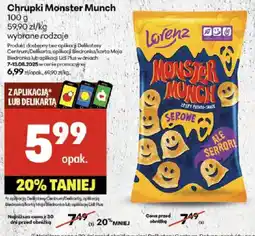 Delikatesy Centrum Chrupki Monster Munch serowe Lorenz oferta