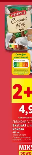 Lidl Ekstrakt z miąższu kokosa classic Freshona oferta