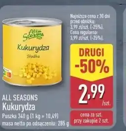 ALDI Kukurydza All Seasons oferta