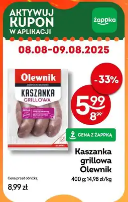 Żabka Kiełbasa kaszanka grillowa Olewnik oferta