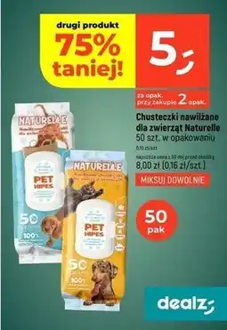 Dealz Chusteczki nawilżane dla zwierząt Naturelle oferta