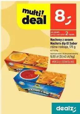 Dealz Chipsy nacho + dip serowy El Sabor oferta