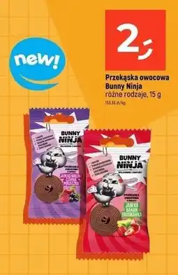 Dealz Przekąska owocowa jabłko malina czarna porzeczka Bunny Ninja oferta