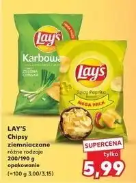 Kaufland Chipsy zielona cebulka Lay's Karbowane oferta