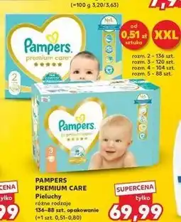 Kaufland Pieluszki dla dzieci 5 Pampers Premium Care oferta