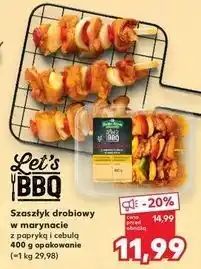 Kaufland Szaszłyk drobiowy w marynacie z papryką i cebulą K-Classic Let's Bbq oferta