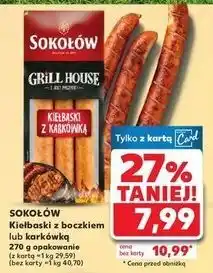 Kaufland Kiełbaski z karkówką Sokołów Grill House oferta