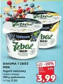 Kaufland Jogurt jagoda-czarna porzeczka Bakoma 7 Zbóż Men oferta