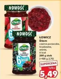 Kaufland Dżem czarna porzeczka 6kcal Łowicz oferta