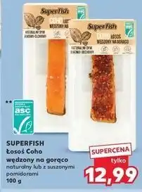 Kaufland Łosoś wędzony na gorąco w dymie bukowo-olchowym z pieprzem Superfish oferta