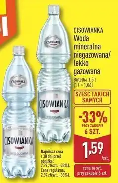 ALDI Woda lekko gazowana Cisowianka oferta