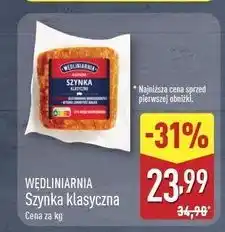 ALDI Szynka klasyczna Wędliniarnia Classic oferta